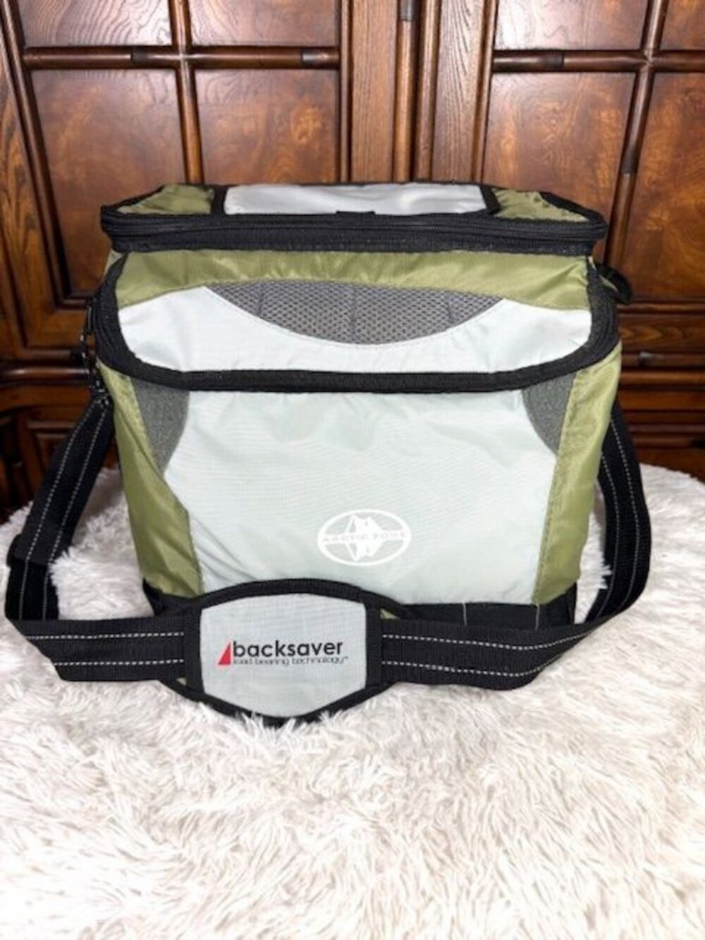 Vintage Arctic Zone Flip Top Removable Hard Shell Insulated Cooler w/ Backsaver